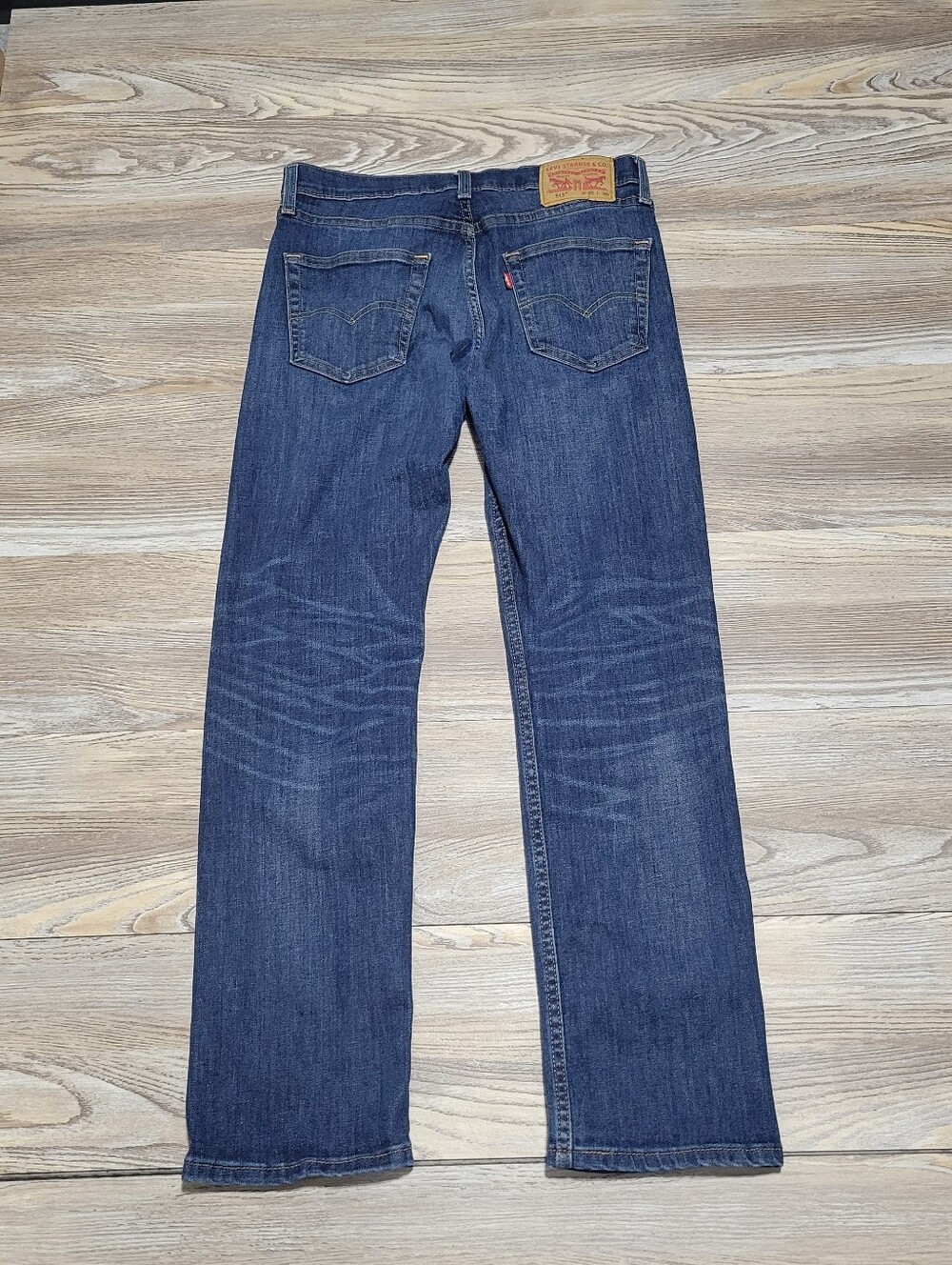Levis Style 513 Straight Leg Denim Jeans Mens Size 30 X 30 Blue - Picture 6 of 8